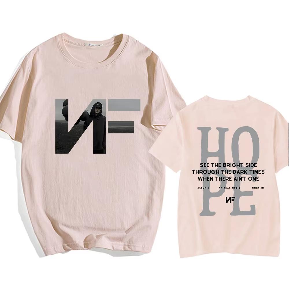 Rapper Graphic Printing Tee-shirt NF Hope Tour Print T-shirts Hip Hop Streetwear Short Sleeve Summer Cotton Tshirts