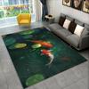 Pastoral Tai Chi carp Fish Area Rug,Carpet Rug for Living Room Bedroom Sofa Doormat Decor,Kid Play Kitchen Non-slip Floor Mat