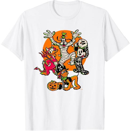 Disney 100 Mickey Donald Goofy & Pluto Halloween Costumes T-Shirt