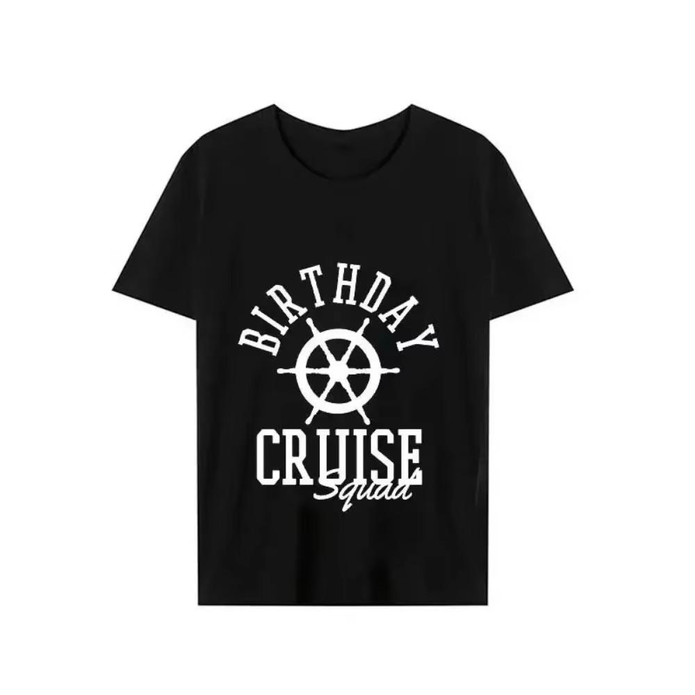 T-shirt for Men Birthday Cruise Graphic Streetwear Casual Short Sleeves Tshirt Harajuku O Neck Tees Summer Unisex Clothing Tops