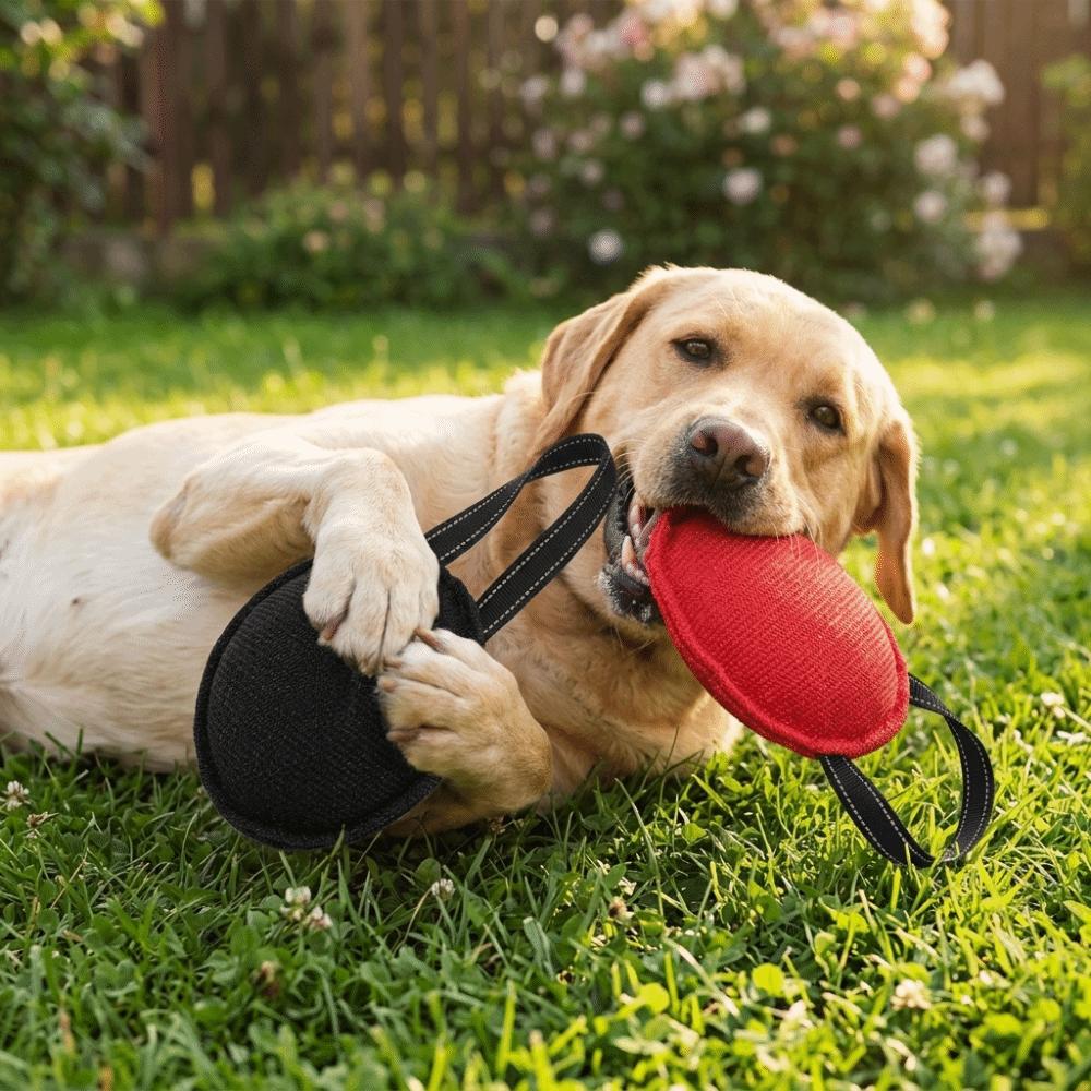 Tear Tough Fabric Dog Training Bite Bag Outdoor Pet Play Bag  Small Medium Dog Use чёрный