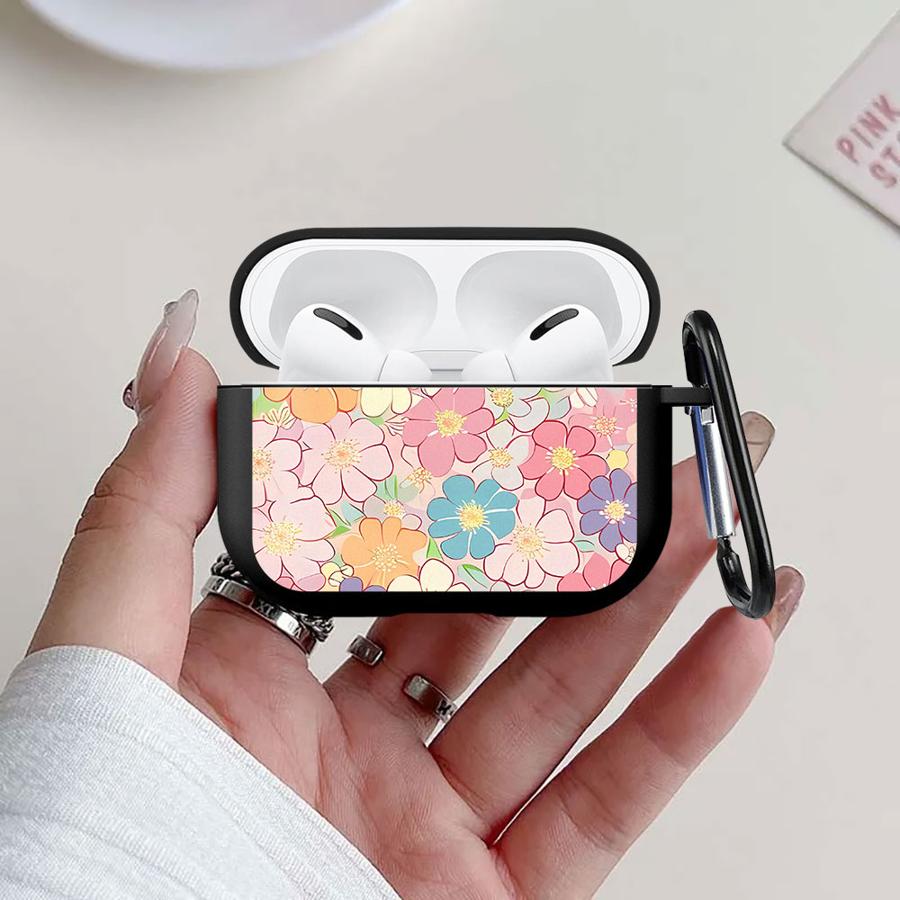 Earphone Cases Cover Case For Airpods Pro 3 2 Pro3 Pro2 1 4 Flower Pattern