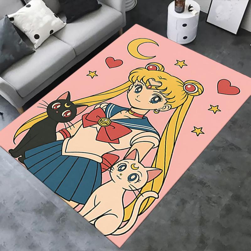 Sailor Moon Office Chair Mat Sailor Moon Home Decor, Sailor Moon Sofa Rug, Sailor Moon Office Carpet, Sailor Moon Gift for Fans
