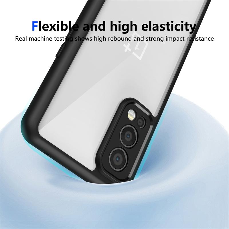 Oneplus Nord 2 DN2101 DN2103 Case Plating Silicone Bumper Shockproof Clear Back Cover Hard Phone Case for Oneplus Nord 2 Nord2