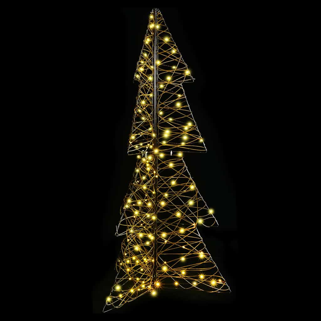 Christmas Tree with 160 Warm White LEDs 150 cm Rattan