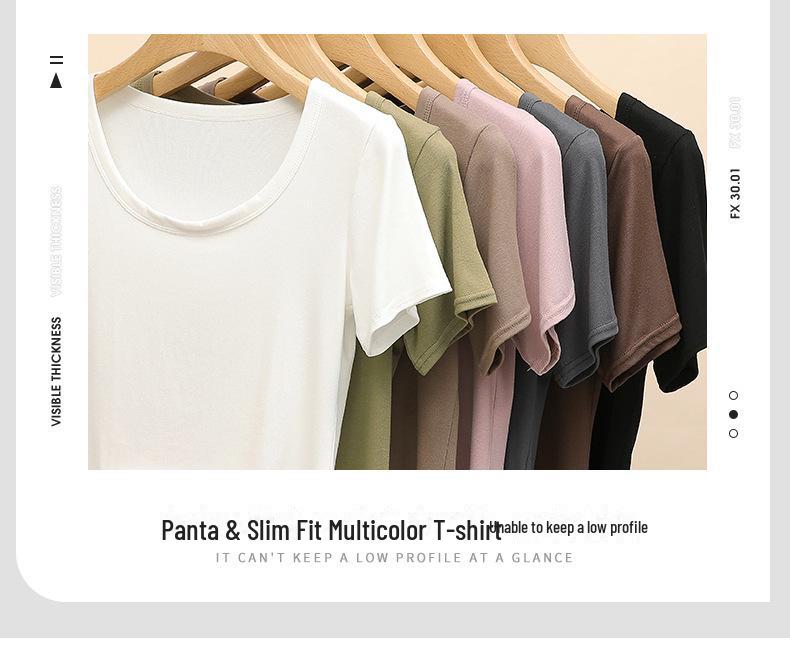 Premium Women's Summer U-Neck T-Shirt: Lightweight Inner Layer or Outer White Short Top