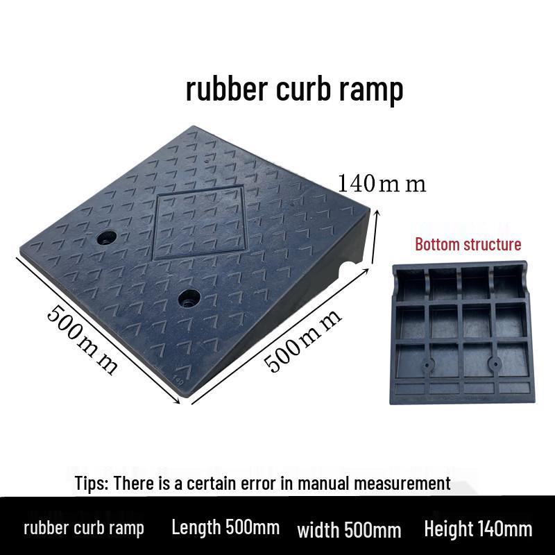 Rubber Curb Ramp Vehicle Access Pad in Various Styles and Sizes