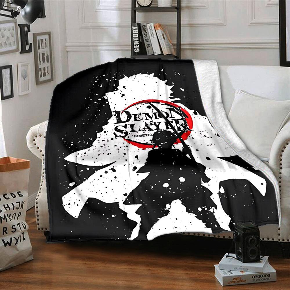 1 Stück Dämonentöter Weiche Bequeme Decke Digitaldruck, Ganzjahres Mehrzweck Strickstoff Bettwäsche, Büro, Sofa Heimdeko Decke