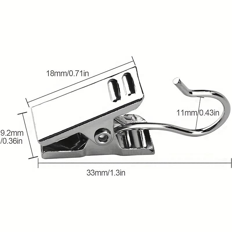 10-100PCS Stainless Steel Curtain Clips For Curtain Photos Decor Wire Holder For Hanging Photos Drapes Clip Clamp Replacement