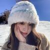 Cold Protection Women Knitted Beanie Thick Ear Flap Hat  Street Matching