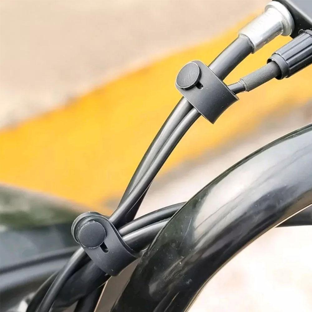 10pcs Motorcycle Rubber Cable Ties Electric Vehicle Binding Handle Fixed Direction Wiring Tape Line Harness Arrangement Hub M7a2