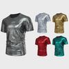 Men's Shiny Stage Style Short Sleeve Round Neck T-Shirt