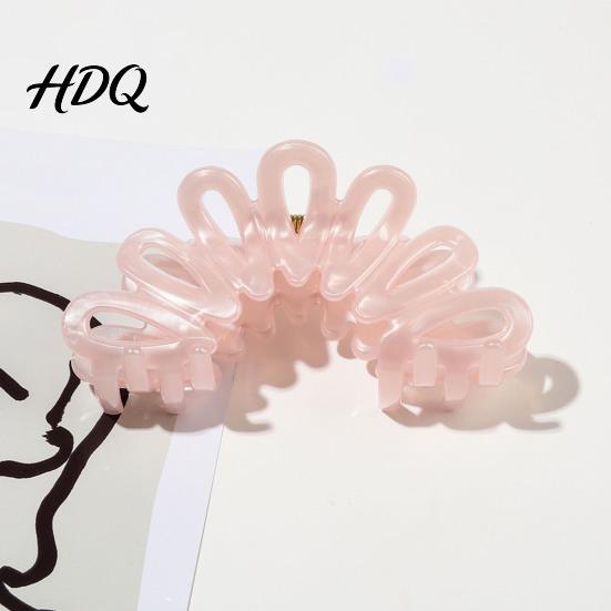 Hair Clip Back Head Shark Clip Large Hollow Petal Shape Claw Bun