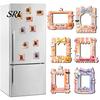 Kitchen Refrigerator Magnets Halloween Photo Frame Magnet, Ghost Pumpkin Magnetic Picture Fridge Frames Holder, Wooden Decorative for Holiday