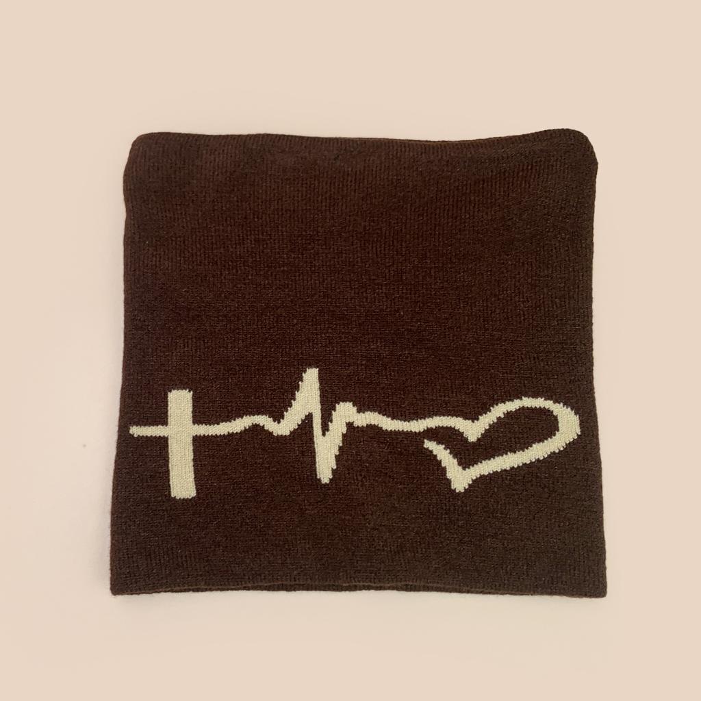 Autumn and Winter Design Electrocardiogram Jacquard Knitted Hat for Men and Women To Keep Warm, Simple Niche Casual Cold Hat Pullover Hat