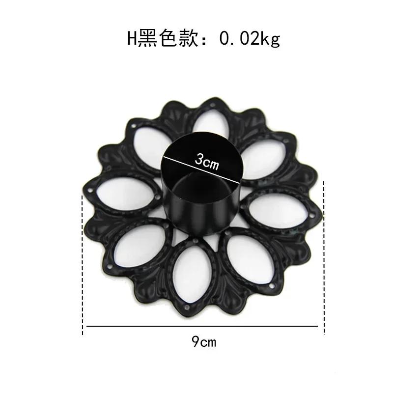 Home Decor Iron Plated Black Gold Candle Holders Decor for Wedding Party Festival Portavelas Candelabra Art Table Decoration