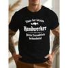 Plus Size Men'S T-Shirt with a Fun German Crinkle Design,New Summer Style, Round Neck, Relaxed Fit, Oversized