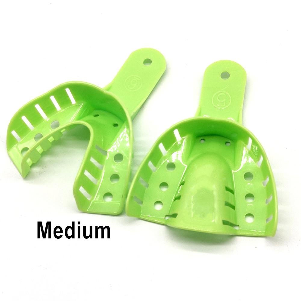 

10 шт., пластиковые слепочные лотки для зубных протезов, отбеливание зубов, центральный держатель для зубов, прочный для инструментов для зубов 10 pcs(5 pairs) Medium