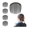 5-Piece Matte Black Hair Comb Set for Updos, Elegant Hair Accessories for Formal Occasions, Weddings, Kimonos, and Ceremonies