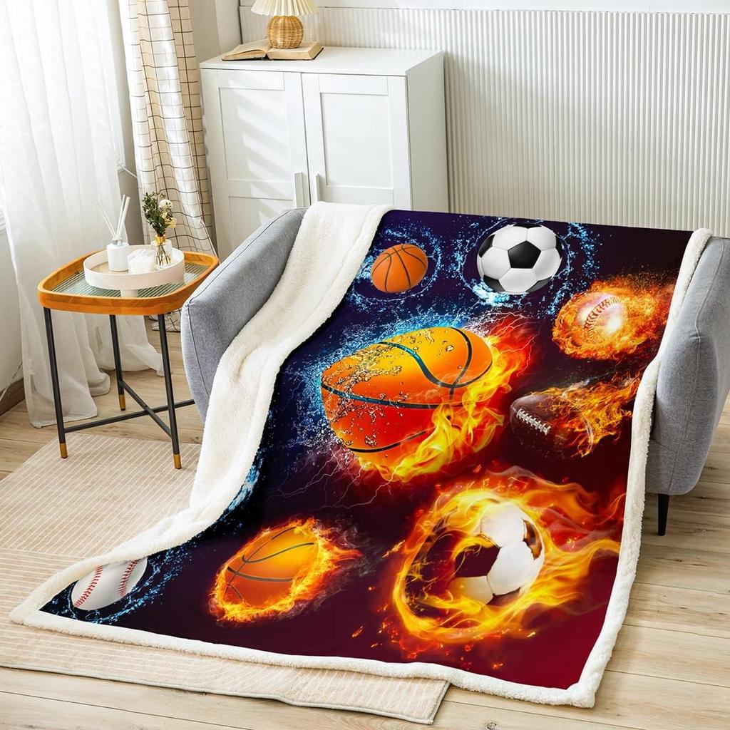 Red Rose Blanket Soft Fleece Throw Black Background Romantic Design Home Decor Gift for Her