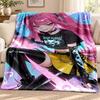 Kpop Demon Hunters Blanket Flannel Blanket Soft Cozy Plush Throw for Sofa Bed Lightweight Home Decoration Outdoor Camping