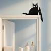 Black Cat Door Topper Wall Decor Spooky Silhouette Rustproof Seasonal Home Gift