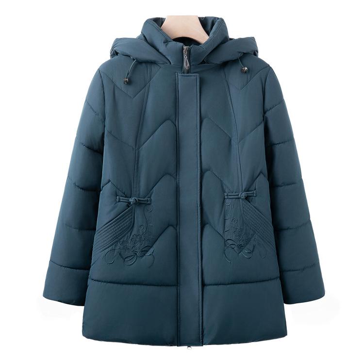 

New Mother Cotton Jacket Middle-aged and Elderly Grandma Winter Clothes Large Size Cotton Jacket Cotton Jacket Casual Jacket Winter Clothes 6XL зелёный