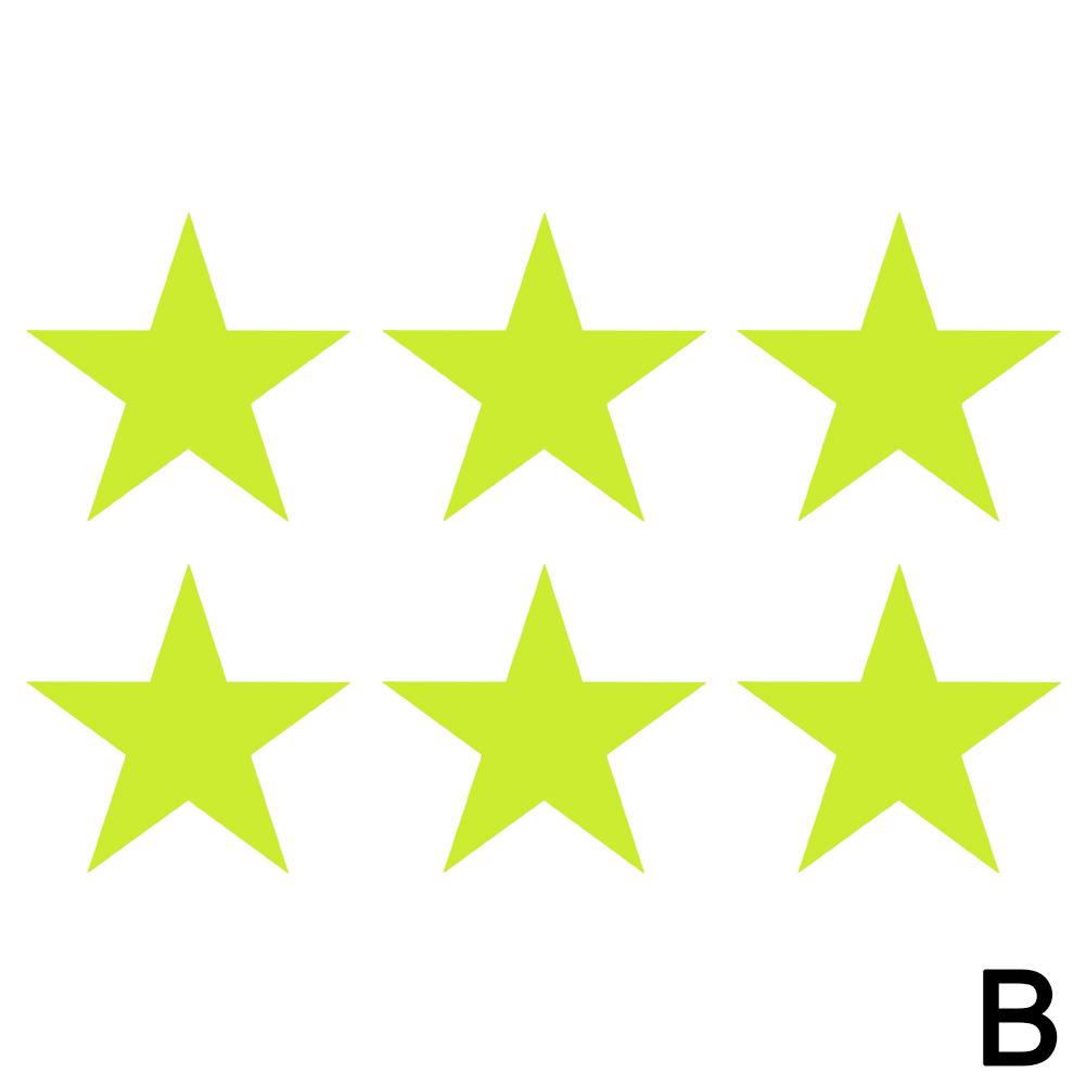 6ks Pěticípá hvězda Nálepka na auto Odrazka Samolepka na kolo Fólie Motocykl Noční Upozornění I4D5