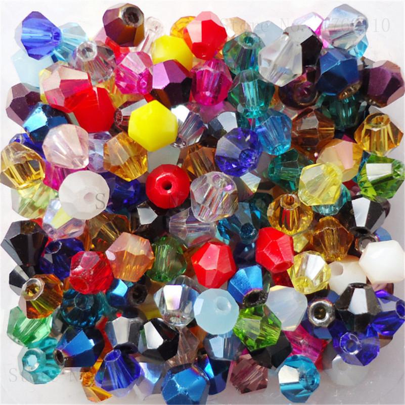Isywaka Sale U Pick Color 3mm 4mm 6mm 8mm Bicone Austria Crystal Bead Charm Glass Bead Loose Spacer Bead for DIY Jewelry Making