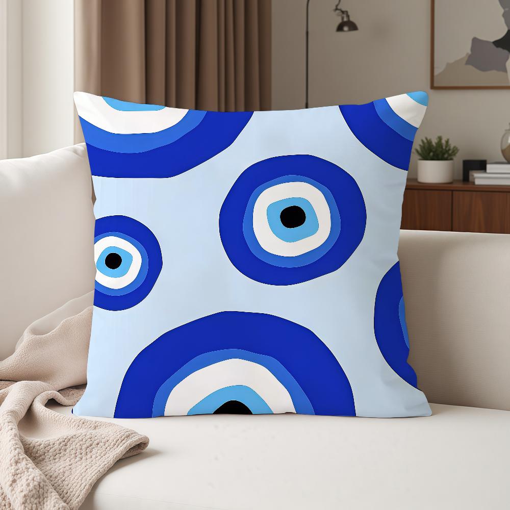 

Evil Eye Art Pillow Case Suitable For Bedrooms Living Rooms Cars Home Decoration 12x12Inch