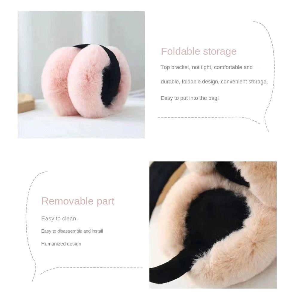 Adjustable Warm Ear Cushions Foldable Ear Covers Cartoon Ear Warmers  Male Female