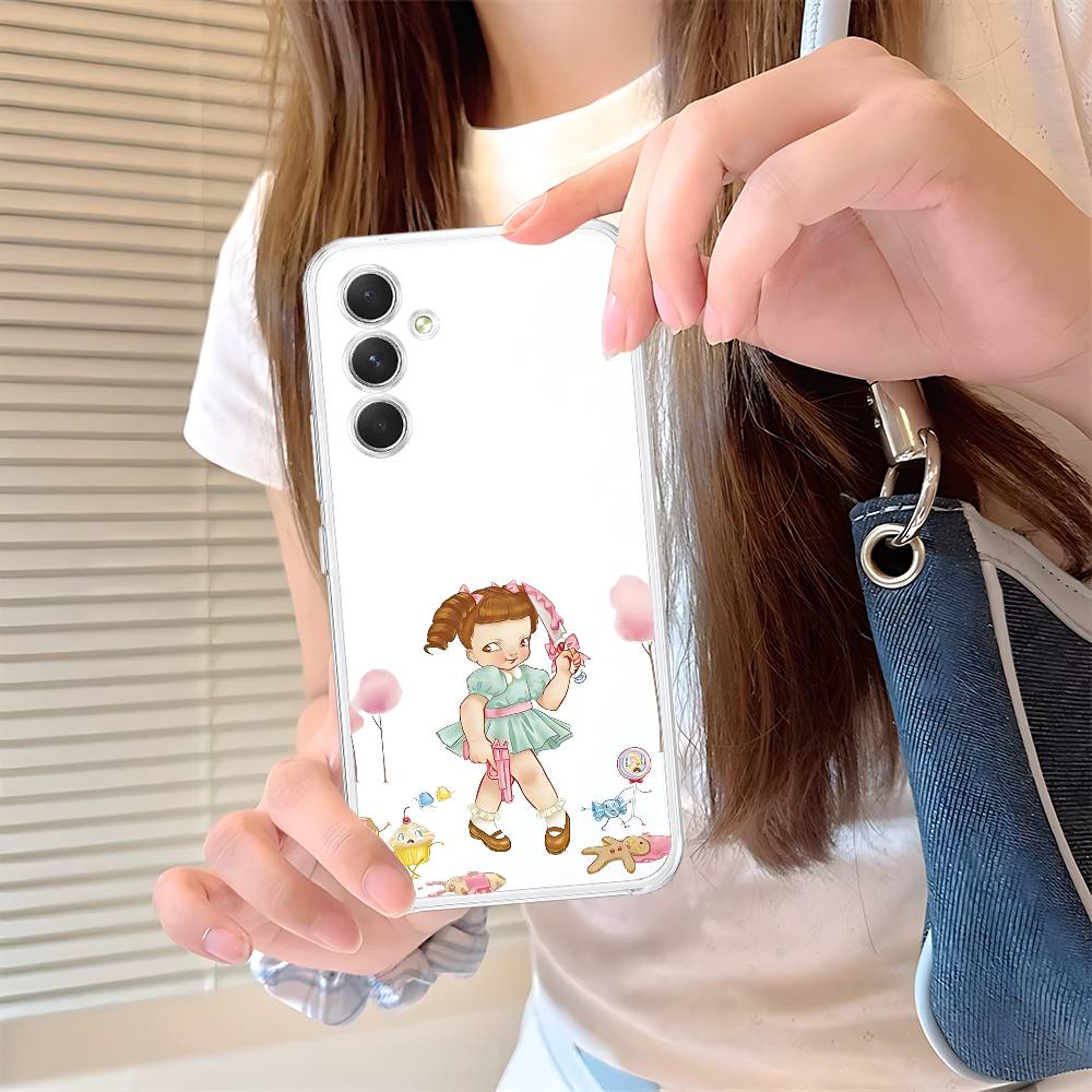 M-Melanie Martinez Cry Baby HD Clear Transparent Phone Case For Samsung Galaxy A52,A12,A51,S24,S23,S22ULTRA,S21 Edge,S20LITE