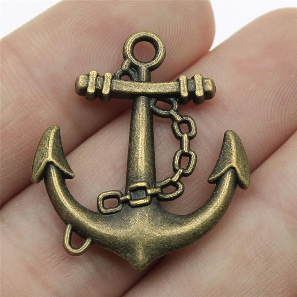 4 Pieces Mix Ship Anchor  Decor Charms For Jewelry Making Boat Anchor Diy Craft Supplies Men Jewelry Decorative Jewelry Gift