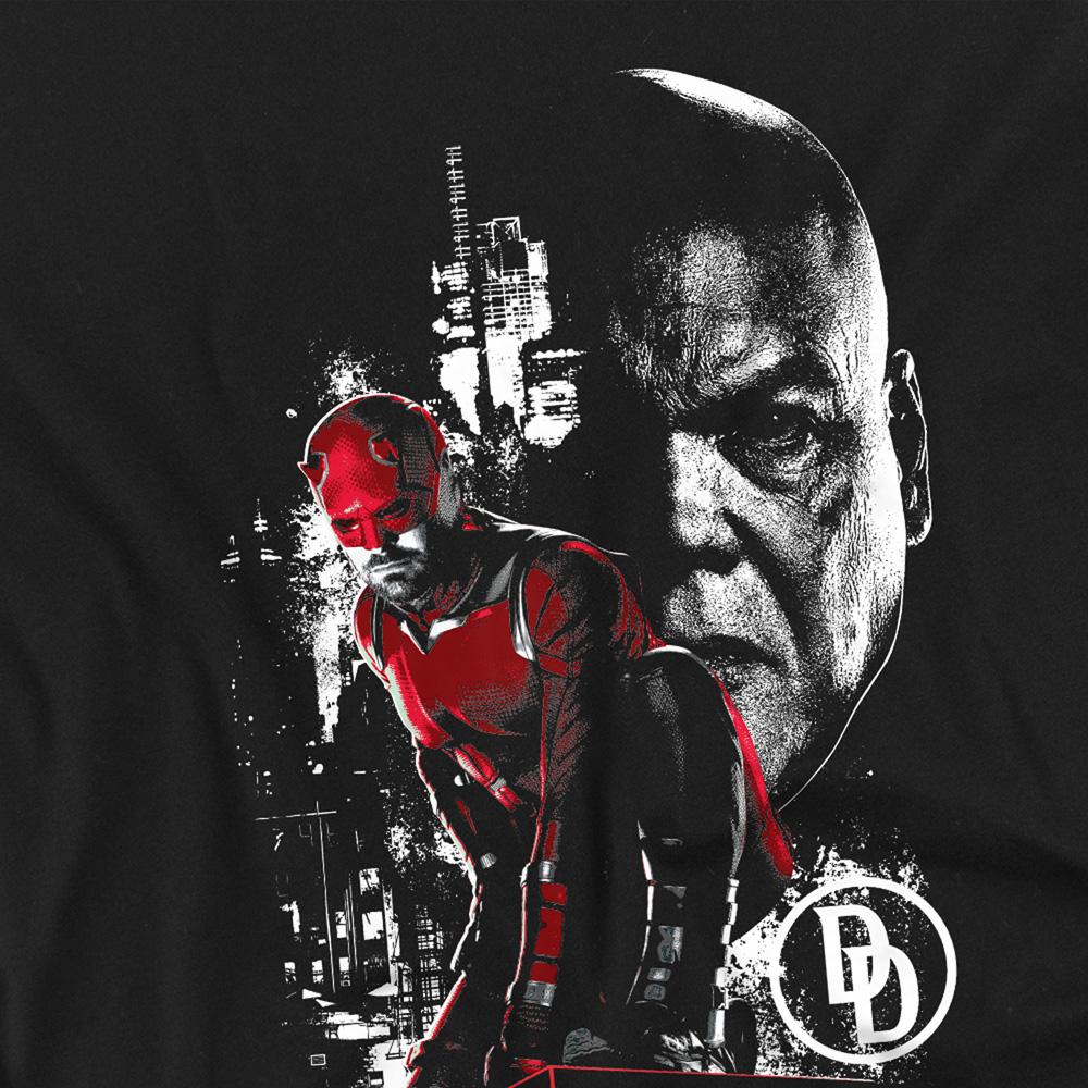 Daredevil Unisex Adult Born Again Kingpin Faces Long-Sleeved T-Shirt