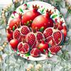 Metal Wall Art Vibrant Pomegranate Sunset Design Office Cafe Bar Waterproof Decor