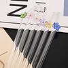 Flower Glass Straws Straight Bend Straws Eco Friendly Reusable Clear Straw for Smoothies Cocktails Drinking Bar Party Tool