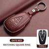 Leather Car Key Case Cover Holder Keychain Shell for Changan CS35 Plus CS55 Plus CS75 Plus Eado UNI T UNI K Oushang X5 X7 EV