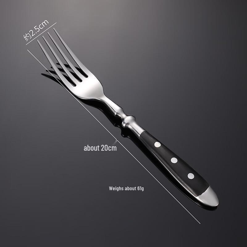 RuHan Stainless Steel Black Bakelite Handle Dinner Forks Set