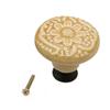 Flower Pattern Cabinet Handle Round Anti-fall Off Accessories Sturdy Unique Ceramic Drawer Pulls