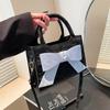 Fashion Bow One Shoulder Handbag Women's Trendy New Trend Crossbody Bag Simple Women's Bag Small Square Bag Women's