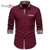 Cozy Up Men's Casual Long Sleeve Stretch Dress Shirt Wrinkle-Free Regular Fit Button Down Shirts