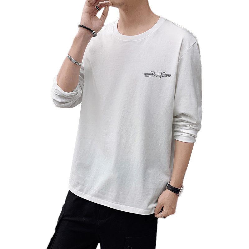 Men's T-shirts Long Sleeve Pullover Top O-neck Shirt Long Sleeve Casual Solid Color Fashion T-shirts