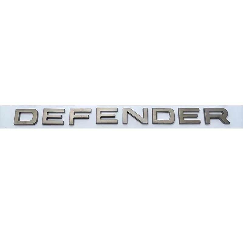 CSU3 1pc 3D ABS Car Decorative Car Stickers Bright black/Silver Defender Back Door Letter Logo Badge Accessories