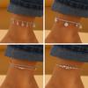 Personality Simple Sliver Color Geometry Ball Star Bell Anklets for Women Charm Trendy Summer Beach Ankle Jewelry Gift Accessory