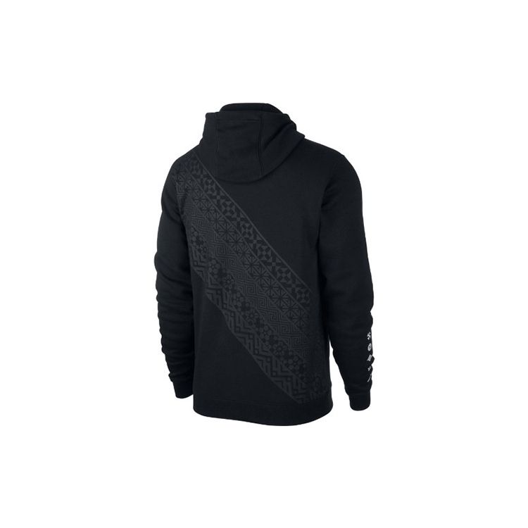 Nike Club Fleece Print Pullover Hoodie Men Hoodie Black CT5228-010