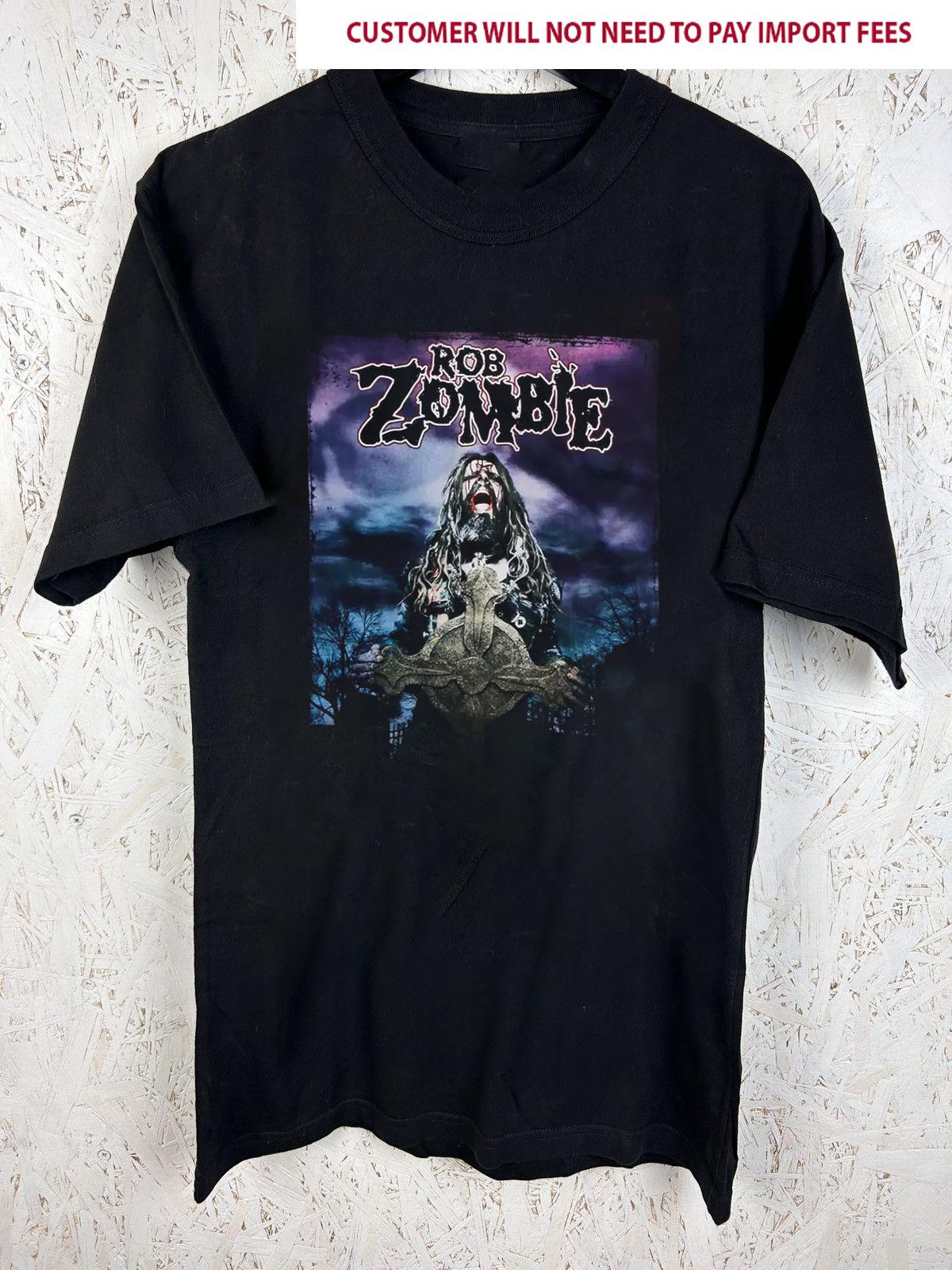 New Rob Zombie Band Gravestone Shirt Gift For Fans Black S-5XL VK081 XXL
