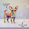 Acryl Puzzle Sonnenfänger Niedlicher Hund Sonnenfänger Panel DIY Puzzle Panel Fensterhängeornament für Haus Garten Dekoration