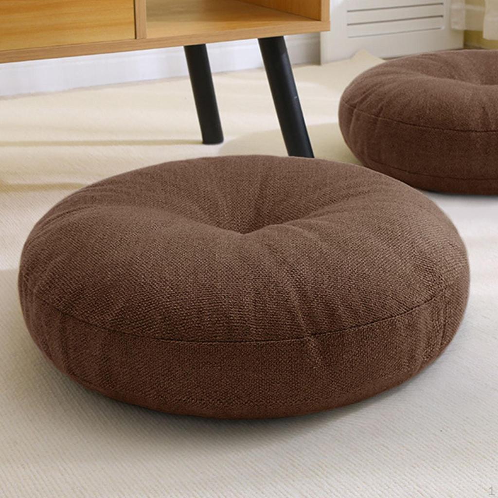 Meditation Cushion Round Floor Pillow 40x13cm Comfortable Multipurpose Tatami for