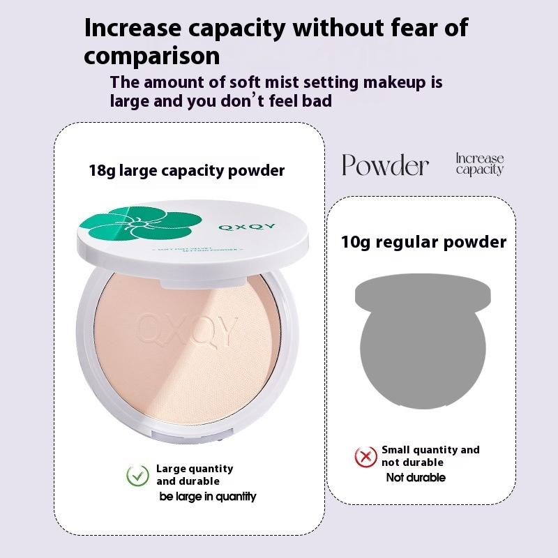 Sametový pudr s jemnou mlhou, make-upový pudr, kontrola mastnoty, voděodolný, dlouhotrvající, matný, přirozený, nahý make-up, pudr