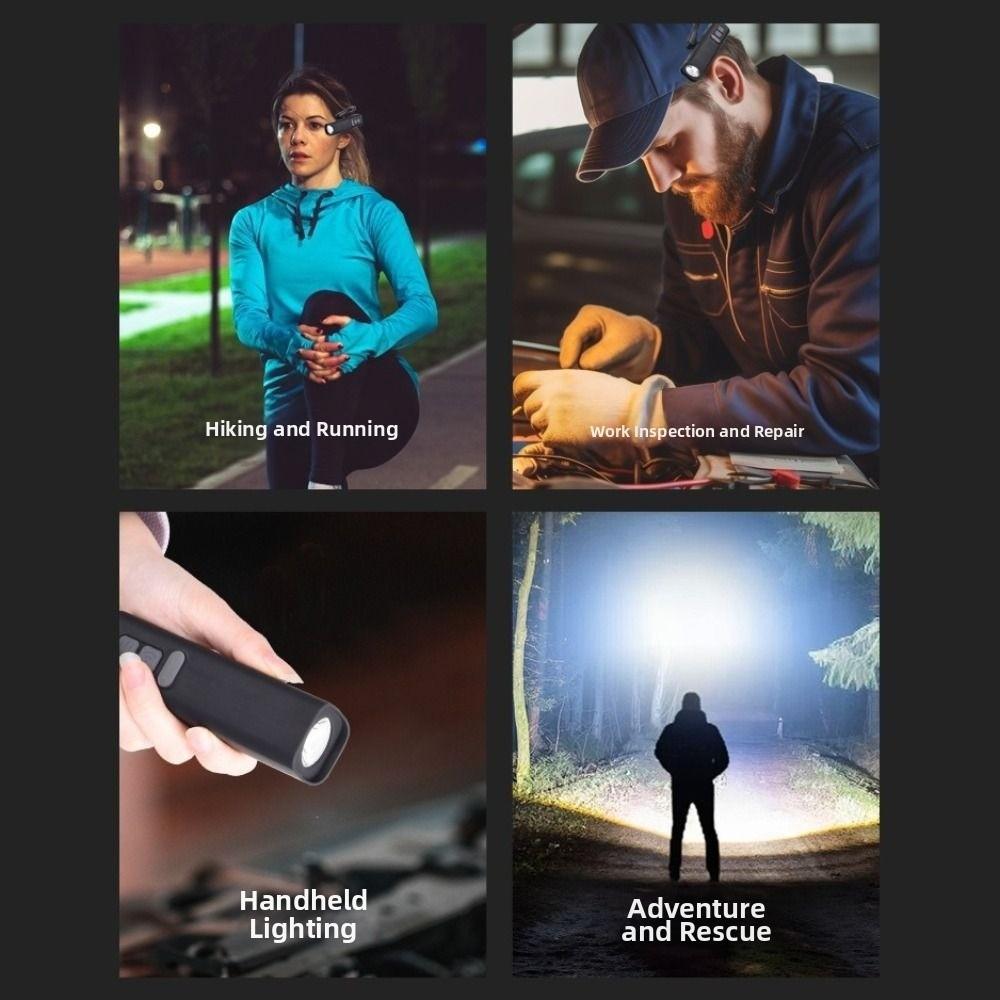 Removable Ear Clip Headlamp Waterproof Motion Sensor Headlamp LED Flashlight Fishing